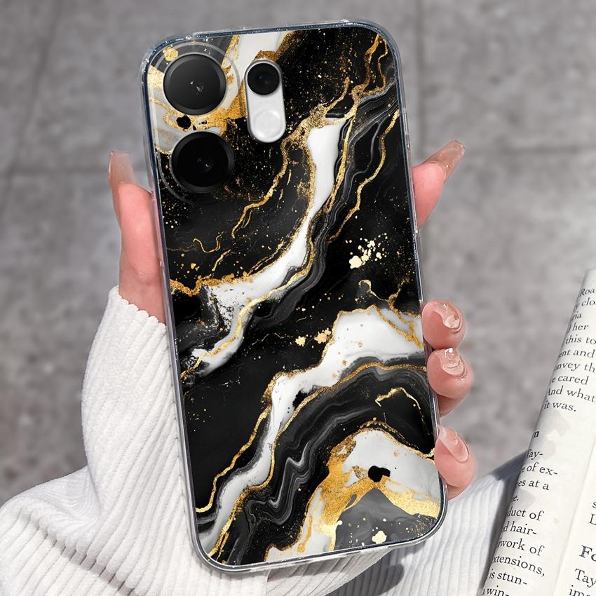 For Vivo V60 V50 V40 Lite V40e V30e V20 Pro SE Phone Case Beautiful Mountain Range Patterns Transparent TPU Anti Slip Soft Back Covers For Vivo Casing