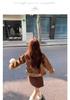 Women's Retro Suede Fur-Trim Horn Buckle Jacket - 2025 Autumn/Winter Collection