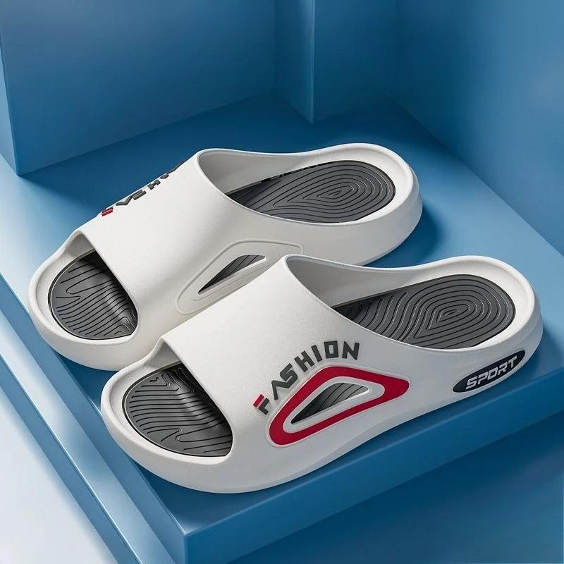 Fashion Walk Around Home Male Slipper Anti-slip Indoor Platform Slides House Clappers 2025 Original Pvc Fun Mascullino Y2k Men's Shoe