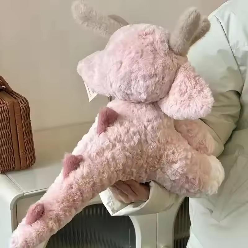 35Cm Cartoon Pink Dragon Plush Doll Cute Stuffed Animal Plush Toy Kawaii Soft Dragons Plushies Girls And Boys Birthday Xmas Gift