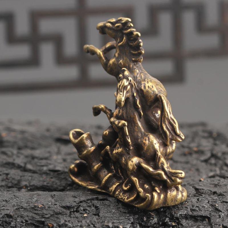 Retro Brass Frog Figurine Mini Animal Statue Home Office Desk Decor Vivid Gift
