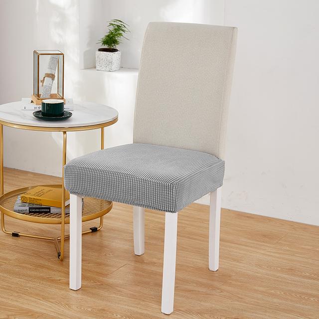 Jacquard Stretch Elastic Dining Room Chair Seat Covers Anti -Dirty Universal Removable Washable Chair Seat Cushion Slipcover