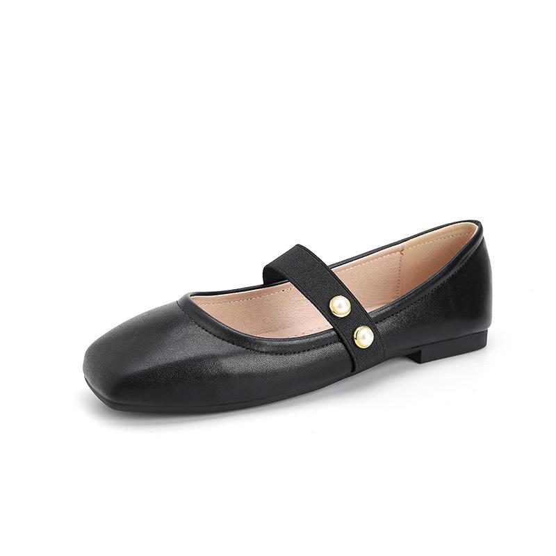 Vintage Square Toe Fashion Single Shoes 2025 Spring Autumn Women's Soft Sole Comfort Mary Jane Shoes Non Slip Party Dress Shoes