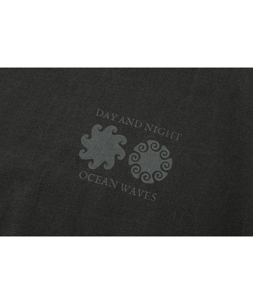 CPGN STUDIO Day And Night Pigment Short Sleeve T-Shirt Smoke Black
