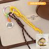 Creative Ins Style Braided Colorful Rope Keychain Trendy Bow Keyring For Girls Bag Pendant Backpack Hanging Decoration