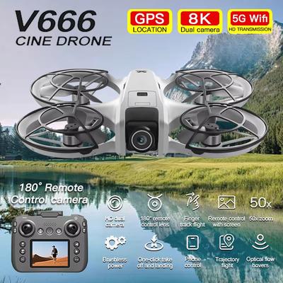2025 Neue V666 Mini Drohne 8K HD Dualkamera Fünfseitige Hindernisvermeidung Faltbarer Fernsteuerungs-Quadcopter WiFi FPV Kinderspielzeug Geschenk