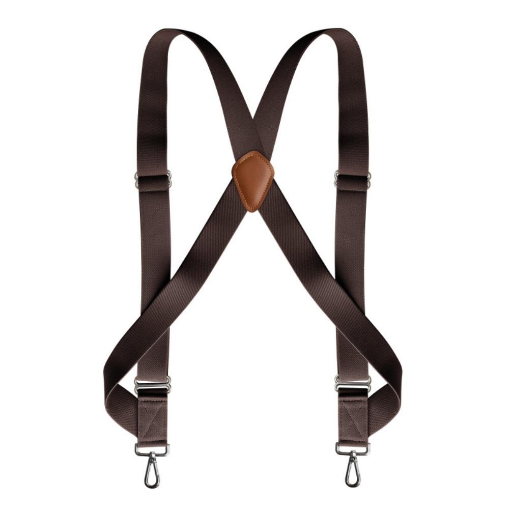 British Style Leather Suspenders Retro Suspender Clip Fashion Suspenders for Men  Suit