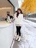 Women's 2025 Autumn/Winter French Lace Patchwork Long Sleeve Brushed Base Layer Top.