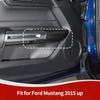 for Mustang Door Armrest Panel Trim Cover Fit for Ford Mustang 2015 up Black Carbon Fiber Interior Accessories 2pcs