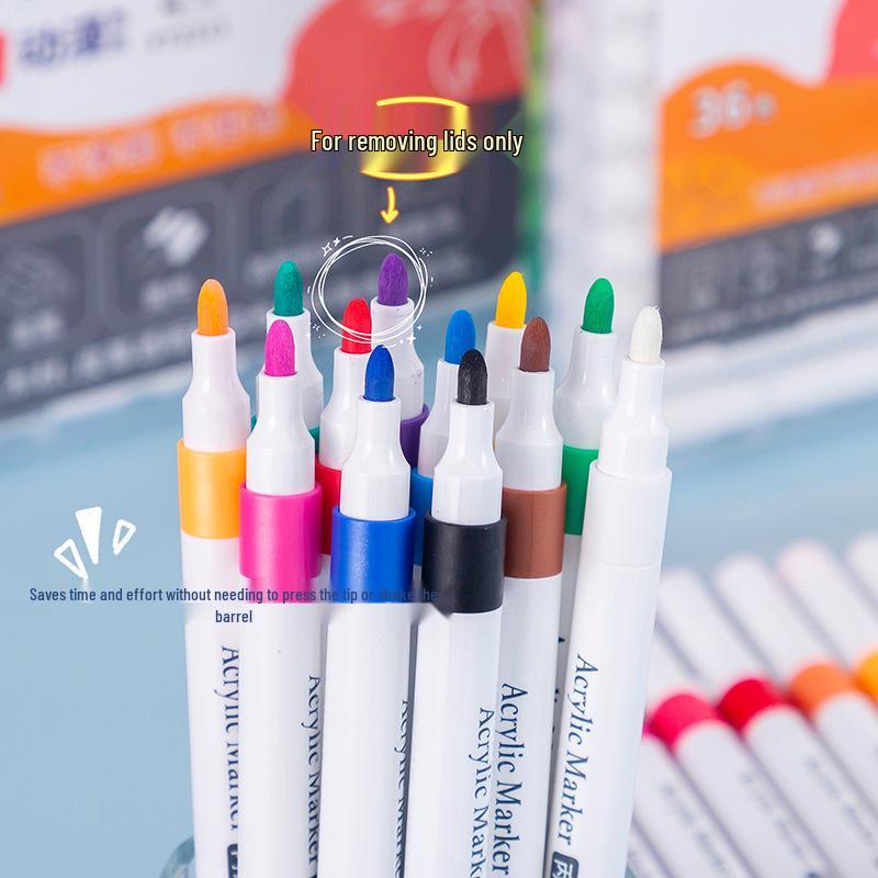 Children's Waterproof Quick-Drying Washable Acrylic Marker Pen Set for Graffiti and School Use