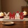 Christmas Table Decorations Wooden Sign, XMAS SNOW NOEL Tabletop Sign with Noel Base, Hollow Letter Centerpiece for Xmas Party Decor Holiday