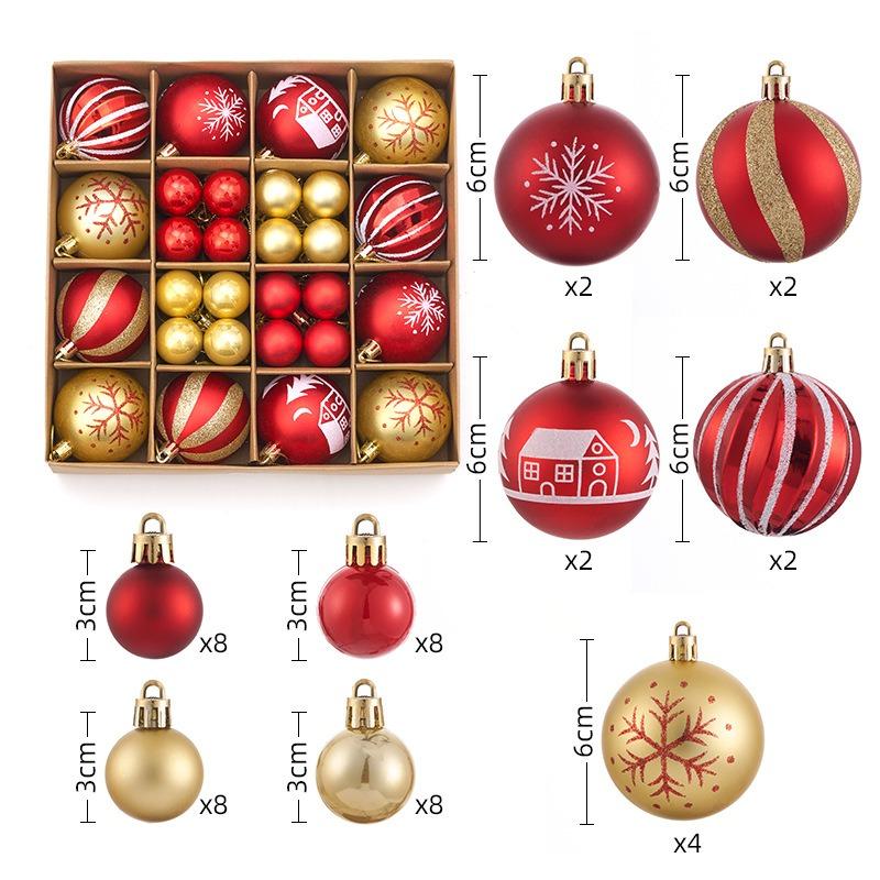 Christmas Decorations 44 Sets Electroplating Painted Balls New Christmas Balls Christmas Tree Pendants Christmas Balls