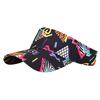 Unisex Sun Hat Breathable Hollow Top Sun Visor Hat Adjustable Size Geometric Pattern Large Brim Outdoor Running Fitness Travel Hat