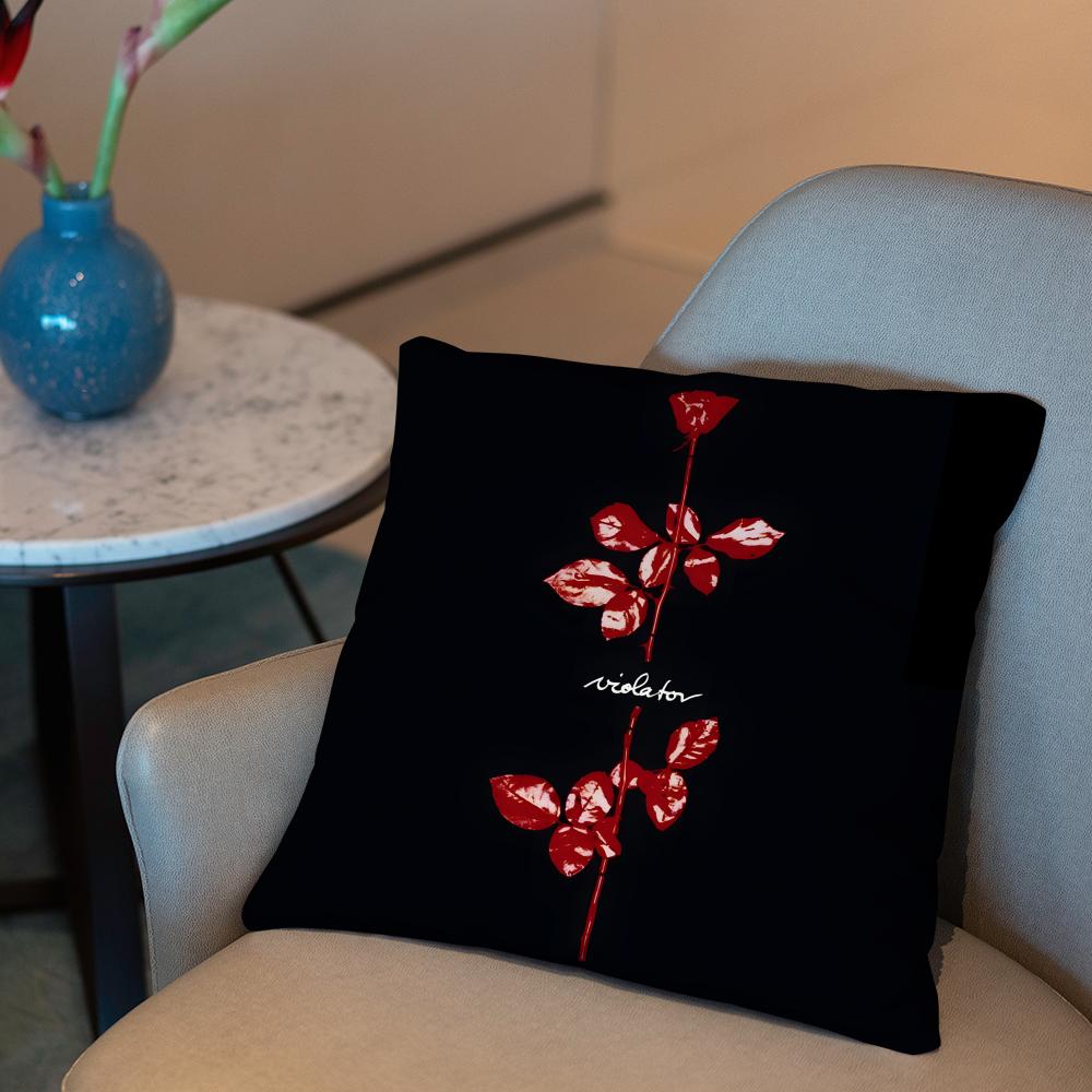 Band D-Depeche M-Mode Memento Mori Cushion Cover 2-in-1 Reversible Plush Pillow Cover | Car/Sofa/Bed | Perfect Gift