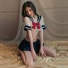 Women Sexy Cosplay Lingerie Student School Girl Uniform Erotic Costume Babydoll Tops and Lace Miniskirt Outfit