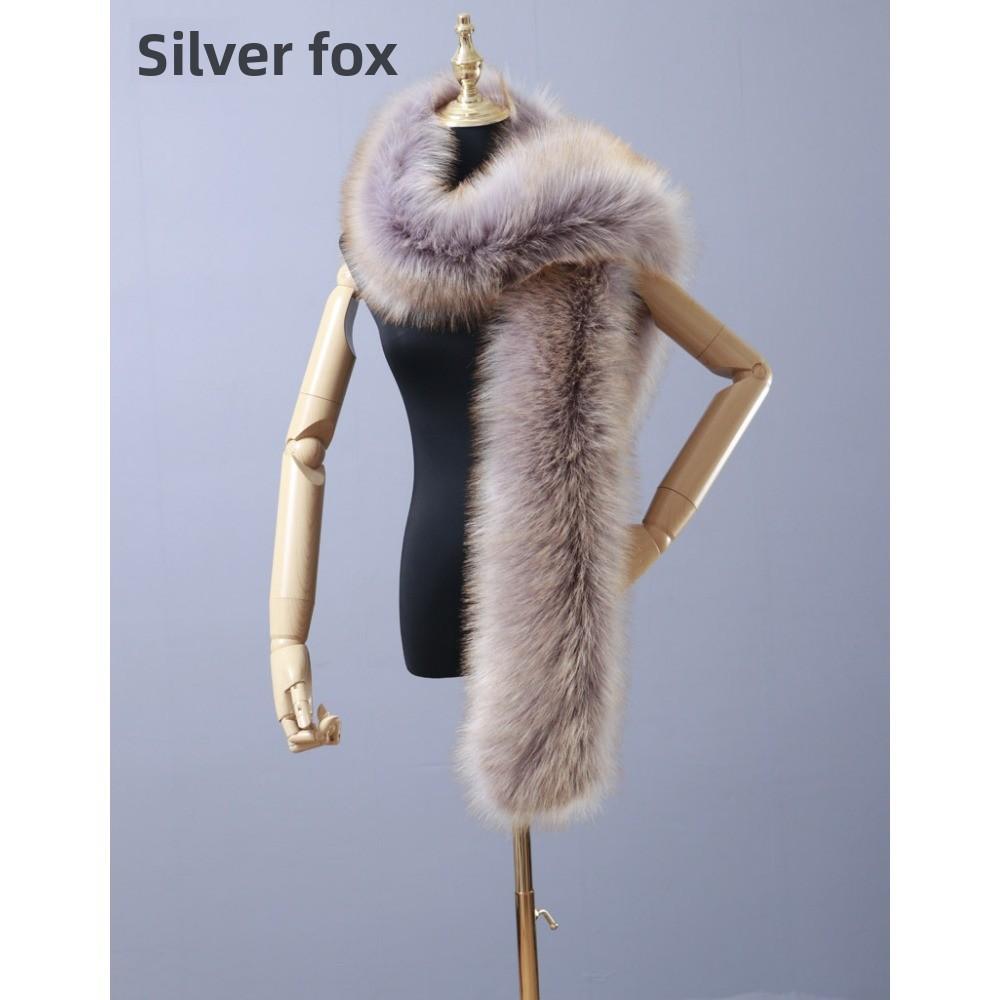 Herbst und Winter Imitat Pelzkragen Imitat Fuchspelz Waschbärpelz Schal Verlängert Dick Schal Warmer Schal Schal Pelzkragen