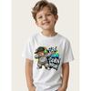 Trendy Brand Letter Personalized Printed Children's T-shirt 100% Pure Cotton New Parent-child Casual Round Neck T-shirt