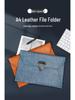 A4 Waterproof Leather Business Document Bag - Customizable Minimalist Briefcase with Logo Printing