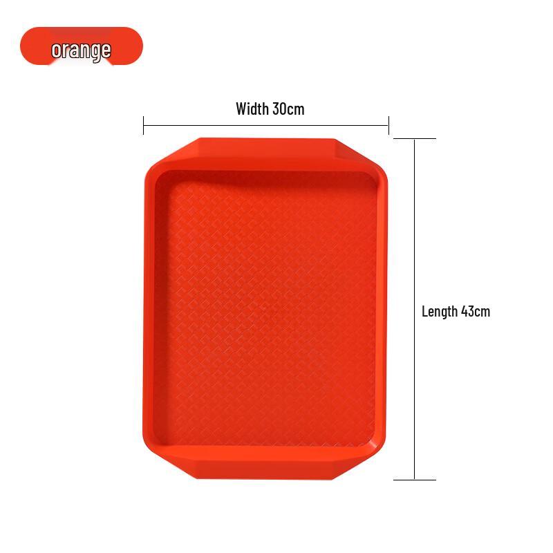 Rectangular Non-Slip Plastic Commercial Serving Tray