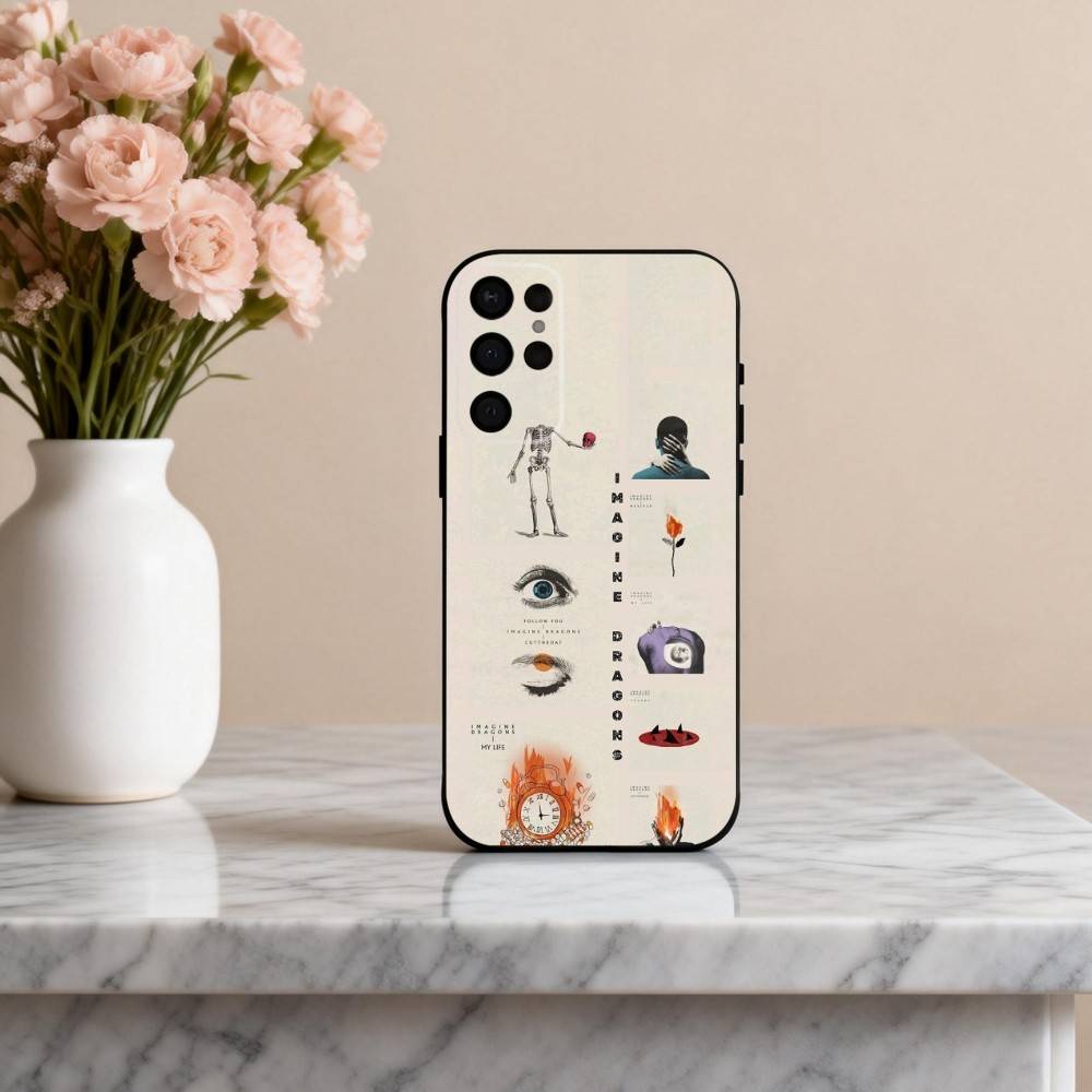 Imagine D-Dragons B-Band Phone Case For Samsung S25,S24,S21,S22,S23,S30,Ultra,S20,Plus,Others Soft Black Case