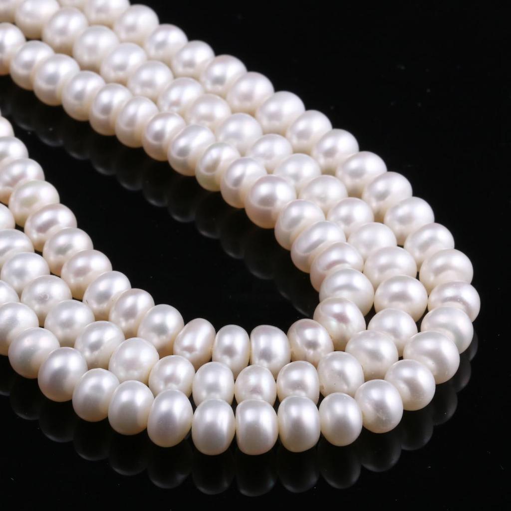 Perlas de Agua Dulce Naturales de Alta Calidad en Forma de Arroz para Hacer Joyería DIY Collar Pulsera Accesorio 36cm