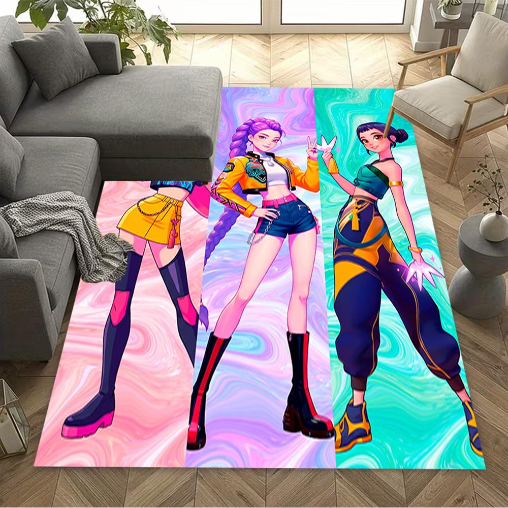 Galactic Glamour Squad Area Rug Suitable for Hallway Dormitory Decorate room Game Room Antislip Carpet Anime Office Decor Spiritual Gift
