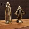 Unique Home Accents Vintage Faceless Ghost Brass Figurine, Retro Metal Mysterious Statue, Creative Miniature Dark Style Ornament Small for Gothic