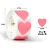 25mm Heart Shaped Sticker Labels - 500 per Roll for Crafts and Organization