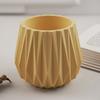 Artistic Silicone Planter Creating Mold DIY Concrete Faceted Pots Candle Holder Mold for Home Decors Enthusiasts