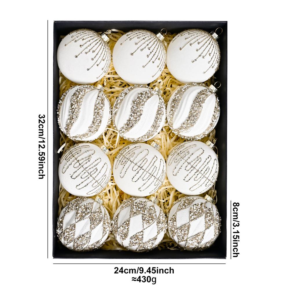 Decorative Christmas Balls Festive Ornaments Holiday Displays Decorative Tree Balls Set Accessory Vibrant Colors