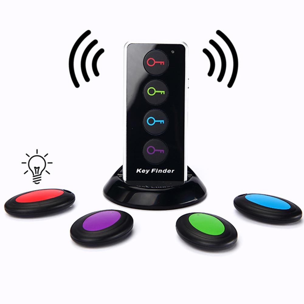 KeyFinder with LED Light Wireless RF Item Locator 1 Transmitter with 4 Receivers