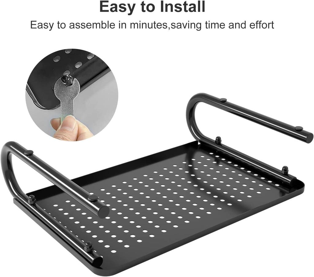 Suptek Desktop Monitor Laptop Display Stand with Computer Monitor Keyboard Perforated Desktop Posture Stationery No Tools Load Capacity MST004 Stand,