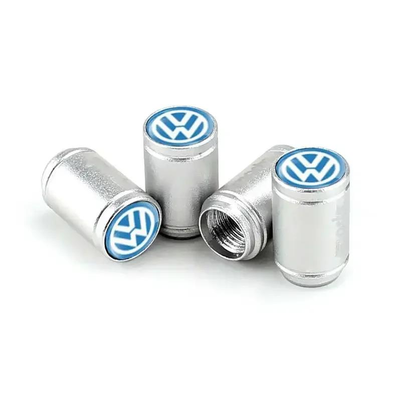 

For VW New 4PCS Car Wheel Tire Air Valve Caps Stem Cover For Volkswagen Passat Santana Touareg Tiguan GTI Rline Bora Jetta Bee