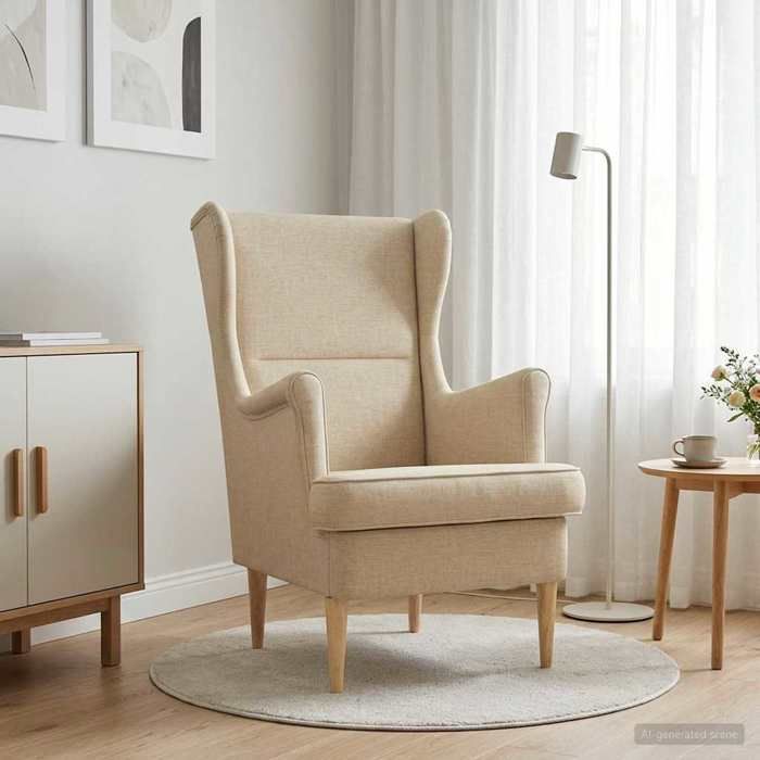 Maison Exclusive - fauteuil Crème tissu