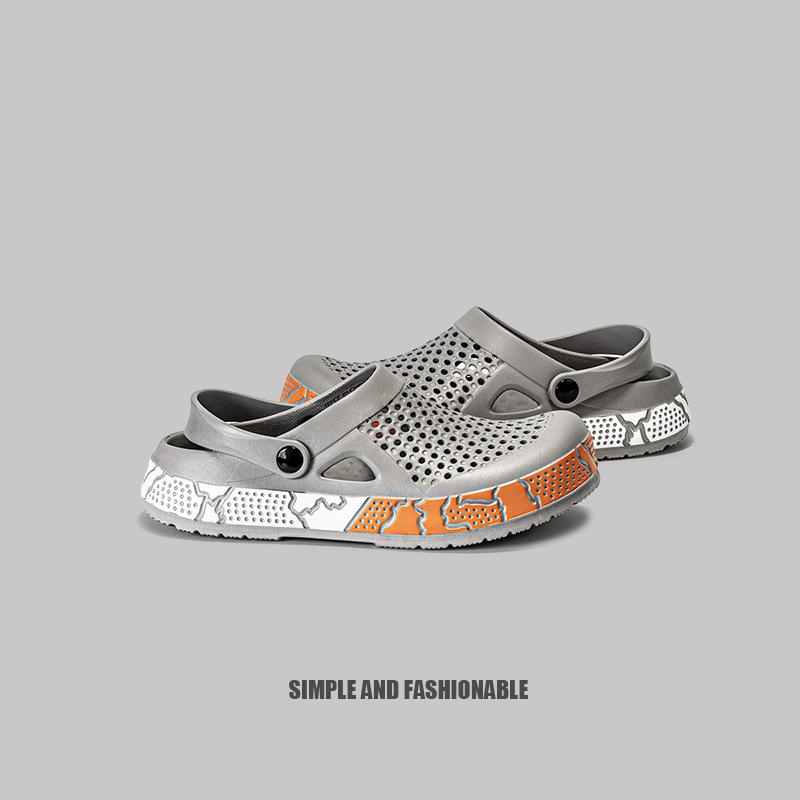 Men'S And Women'S Paint Painting Models, Hole Shoes, Seaside Beach Shoes, One Shoe, Couple Models, Two Wear Wear-Resistant Bag Heads