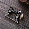 Creative Rhinestone Black Enamel Sewing Machine Brooches For Women Men Vintage Fashion Punk Sewing Instrument Buckle Pin Jewelry