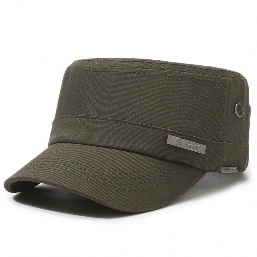 Adjustable Cadet Hat Cotton Flat Top Hats Fashion Sun Hat Fishing