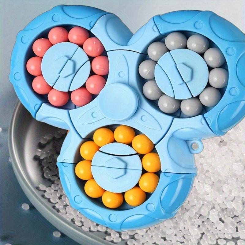 

1pc-Six-Sided Magic Beans Cube-Finger-Flick Rotation Fidget Spinner|Decompression Gyro Toy,Christmas Halloween Thanksgiving Gift