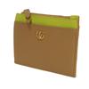 Used 9539 Double G Zip Key Pouch 837966 AAE5F 2843 7943 Current Bicolor Green Key Ring Unused GG Marmont Beige Unisex