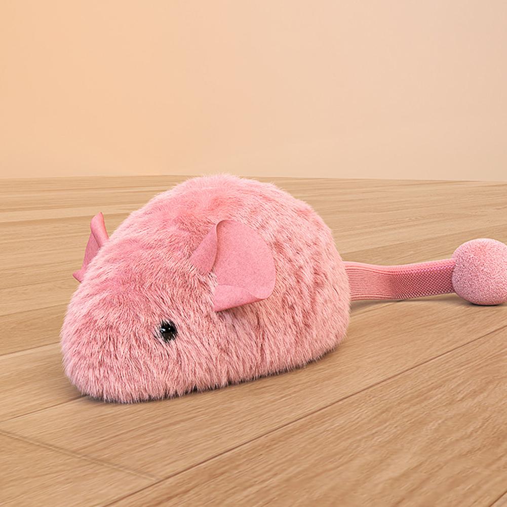 Interaktives Quietsch-Katzenspielzeug Leuchtet im Dunkeln Simulierte Maus Quietsch-Katzenübung Jagd Nachtunterhaltungsspielzeug Katzenzubehör