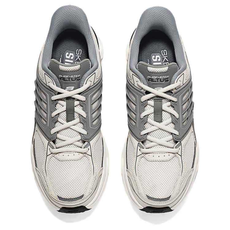 Skechers Sport Comfortable Versatile Durable Low-Top Running Shoes Men Sneaker White Gray 232924-OWGR