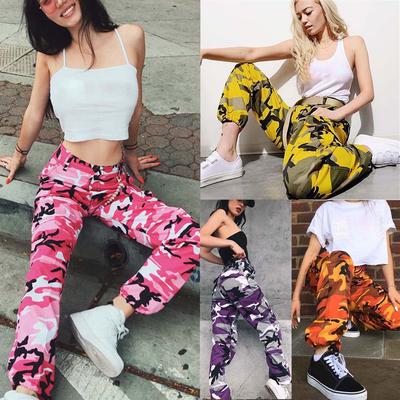 Women Sports  Cargo Pants Outdoor Casual Uflage Trousers Jeans