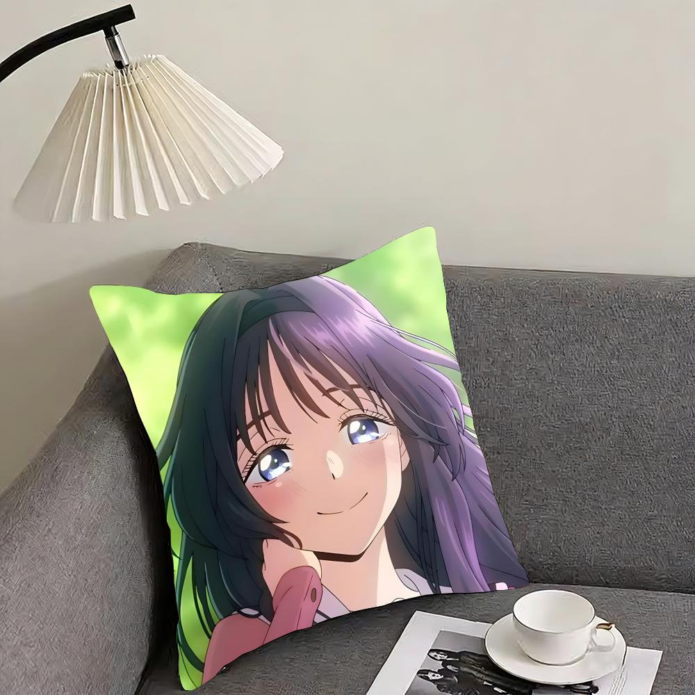 WWaguri KaorukoO Anime Cushion Cover Pillowcase Ultra Soft Skin Friendly Fabric Cloud Like Comfort Concealed Zipper