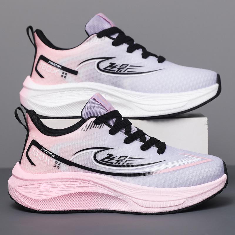 Carbon Fiber Sneakers: Stylish, Breathable, Non-Slip Running Shoes for Men & Women, Trendy Color Block, Wear-Resistant.
