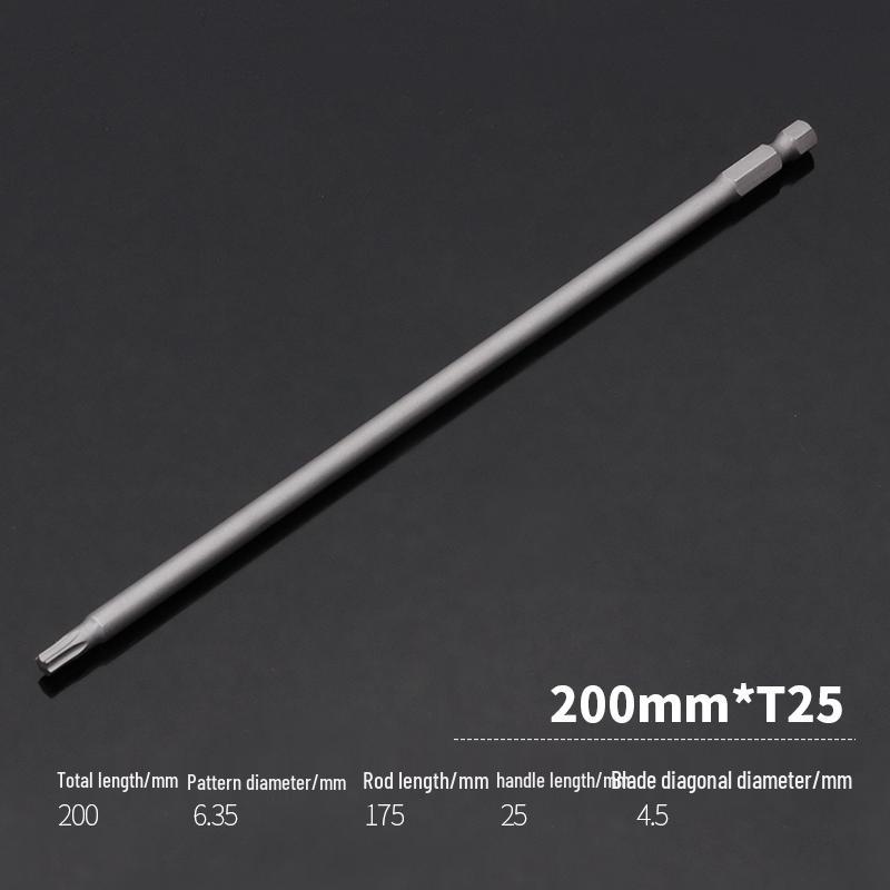 Extended Star Magnetic Screwdriver Bit Set T8/T25/T30/T40 for Electric Screwdrivers and Drills