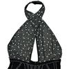 Fashion Women's Mesh Drilling Bubble Beads Sleeveless Shorts Jumpsuit
