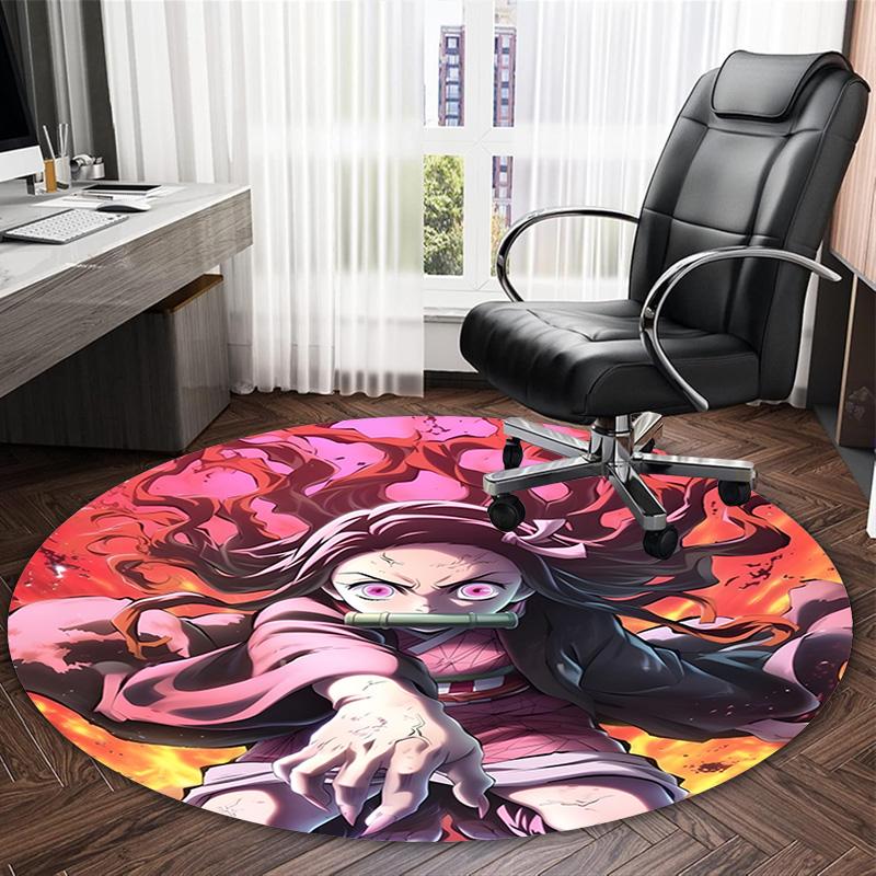 1pc nezouko  Carpet, Round Rug, Comfortable, Suitable for Entryways, Living Rooms, Office, And Bedrooms, Christmas Decoration