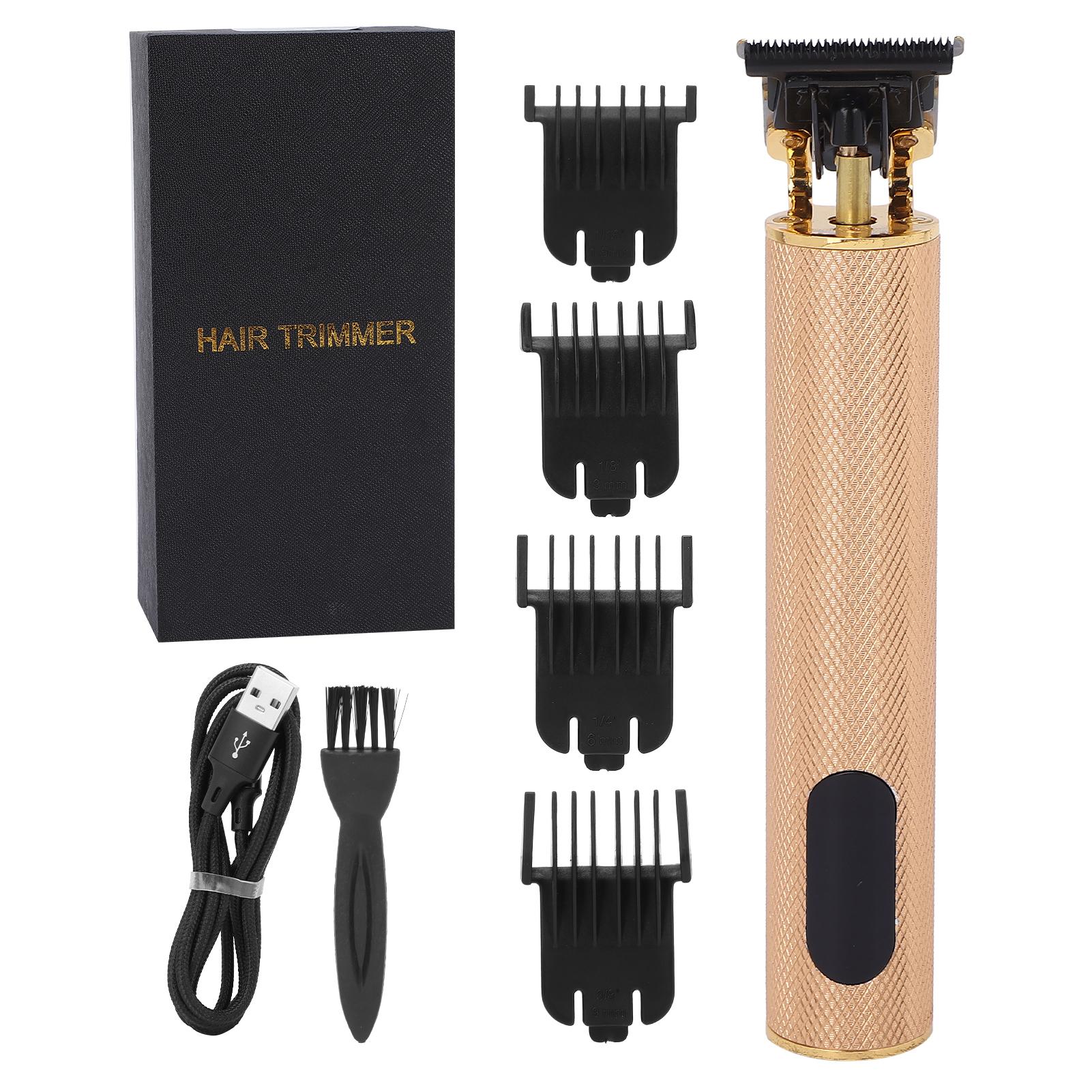

Электрические машинки для стрижки волос Триммер LED Портативный профессиональный салонный инструмент для стрижки волос Gold