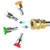 Idropulitrice ad Alta Pressione Ugelli Turbo Connessione Rapida 1/4'' Punta Girevole a Getto Spruzzatore per Pulizia Auto Patio - Pulizia Efficiente