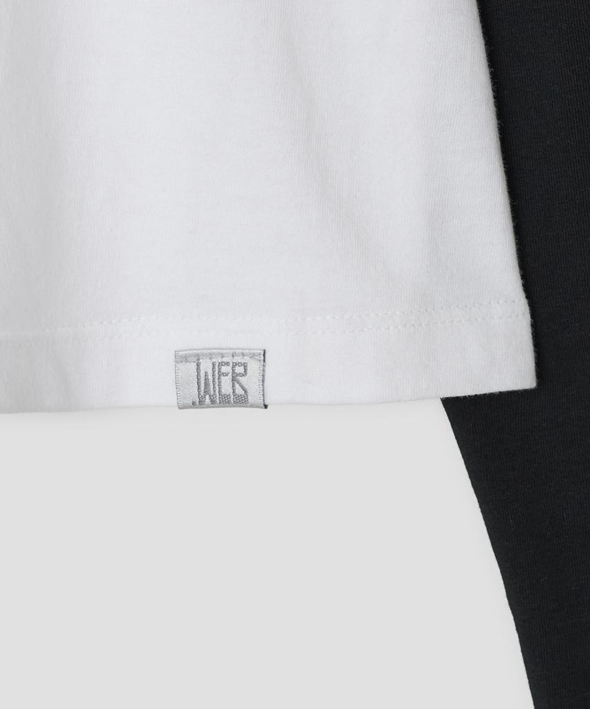 TYPESERVICE Sheer Hotfix Raglan Top [White]